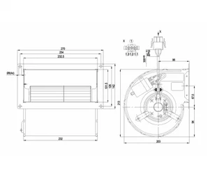 Центробежный вентилятор ebmpapst D2E133DM47D5