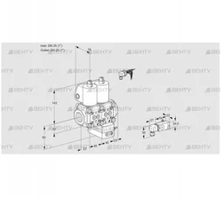 VCG1E25R/25R05NGEWL/2--3/PPPP (88105279) Клапан с регулятором соотношения Kromschroder