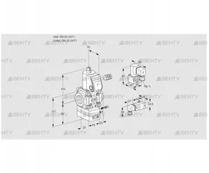 VAG120R/NWAE (88012206) Газовый клапан с регулятором соотношения Kromschroder