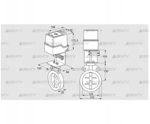 IDR125Z03A350AU/50-30W20E (88303759) Дроссельная заслонка Kromschroder