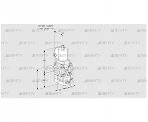 VAG1T15N/NWSLBN (88030203) Газовый клапан с регулятором соотношения Kromschroder