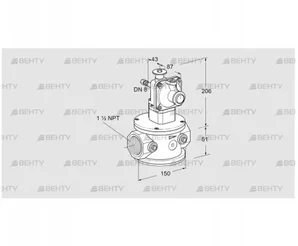 JSAV 40TN40/1-3 (86362030) Предохранительный запорный клапан Kromschroder