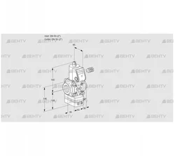 VAD350R/NW-50A (88003669) Газовый клапан с регулятором давления Kromschroder