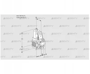 VAS2T50N/50N05FNVQSR/PP/PP (88101210) Газовый клапан Kromschroder