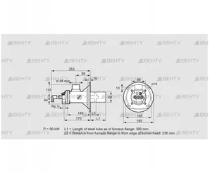 BIOA 65HB-300/235-(34)D (84022530) Газовая горелка Kromschroder