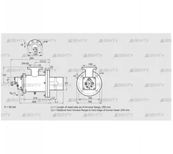 BIOW 65KB-250/235-(46)E (84199366) Газовая горелка Kromschroder