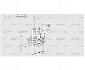 VCS3E40R/40R05NNWR3/PPPP/PPPP (88100342) Сдвоенный газовый клапан Kromschroder