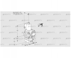 VAG2E40R/40R05GEVQSL/PP/PP (88106807) Газовый клапан с регулятором соотношения Kromschroder