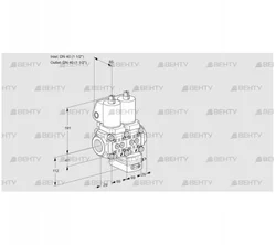 VCG2T40N/40N05NGKKSL/PPPP/MMPP (88104066) Клапан с регулятором соотношения Kromschroder