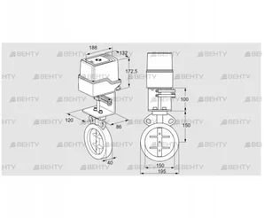 IDR150Z03D350AU/50-30H20E (88303026) Дроссельная заслонка Kromschroder