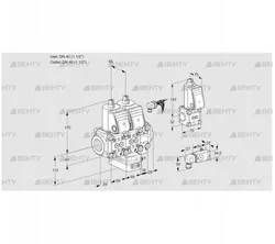 VCH2E40R/40R05NHEVWR/PP3-/PPBS (88100347) Клапан с регулятором расхода Kromschroder