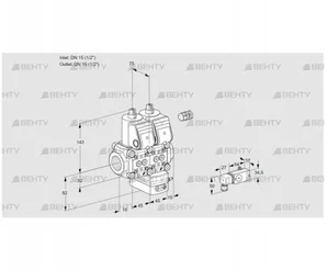 VCG1E15R/15R05NGEWR/-3PP/PPPP (88103382) Клапан с регулятором соотношения Kromschroder