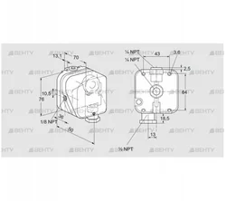 DG 500T-21N (84447840) Датчик-реле давления газа Kromschroder