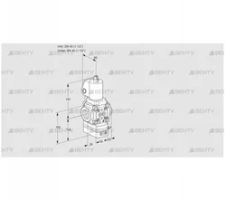 VAH2T40N/NQSLAA (88024354) Клапан с регулятором расхода Kromschroder