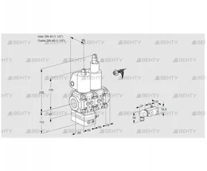 VCV2E40R/40R05VKLWL/PPPP/2-PP (88100223) Клапан с регулятором соотношения Kromschroder