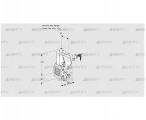 VAS2-/40R/NW (88009079) Газовый клапан Kromschroder