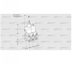 VCS2T50N/50N05LNWSL/MMMM/PPPP (88101060) Сдвоенный газовый клапан Kromschroder