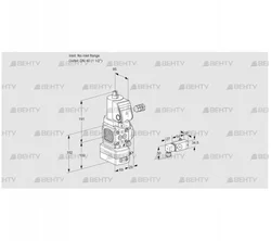 VAV2-/40R/NQSRAK (88014408) Газовый клапан с регулятором соотношения Kromschroder