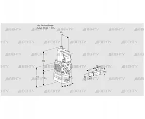 VAD2-/40R/NW-100A (88031991) Газовый клапан с регулятором давления Kromschroder