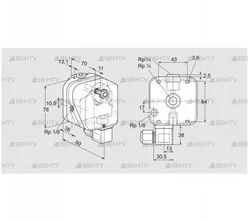 DG 150H-6TA (84447643) Датчик-реле давления газа Kromschroder