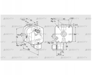 DG 150H-6TA (84447643) Датчик-реле давления газа Kromschroder