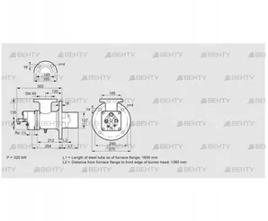 BIO 125RM-1600/1385-(14)EB (84199359) Газовая горелка Kromschroder