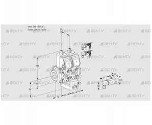 VCG1E15R/15R05NGEWR6/3-PP/1-PP (88102823) Клапан с регулятором соотношения Kromschroder