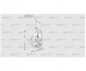 VAS1T25N/NKSR (88007020) Газовый клапан Kromschroder