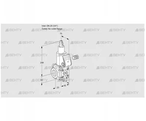 VAS120/-R/LW (88015010) Газовый клапан Kromschroder