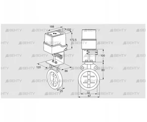 IDR32Z03A100AU/50-30W20E (88303672) Дроссельная заслонка Kromschroder