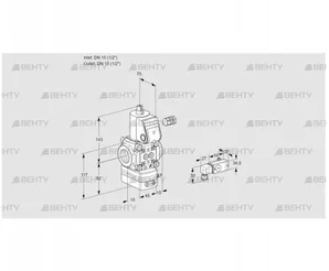 VAD115R/NW-100B (88030785) Газовый клапан с регулятором давления Kromschroder