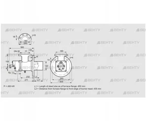 BIO 140RD-450/435-(27)E (84008158) Газовая горелка Kromschroder