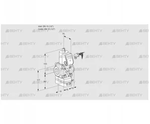 VAD115R/NW-100B (88031020) Газовый клапан с регулятором давления Kromschroder