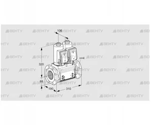 VCS7T80A05NNQSRB/MMPP/PPPP (88207250) Сдвоенный газовый клапан Kromschroder