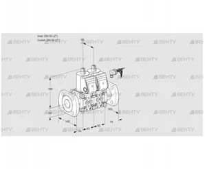 VCS3E50F/50F05NNWR/PPPP/PPPP (88100711) Сдвоенный газовый клапан Kromschroder