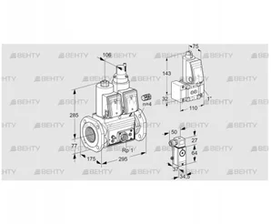 VCS665F05NLWR3E/MPEP/P2Z- (88206947) Сдвоенный газовый клапан Kromschroder