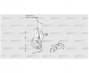 VAS125/-R/NQSR (88026455) Газовый клапан Kromschroder