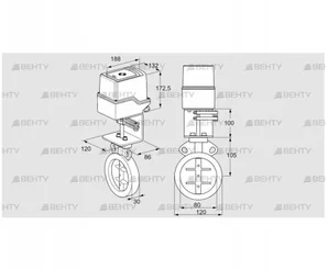 IDR80Z03A100AU/50-30W20E (88302915) Дроссельная заслонка Kromschroder