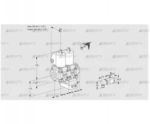 VCG2E40R/40R05NGEWL/2--3/PPPP (88101153) Клапан с регулятором соотношения Kromschroder