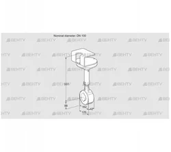 BVHR100Z01A (88302693) Дроссельная заслонка Kromschroder