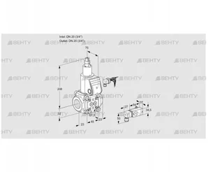 VAS120R/LW (88034250) Газовый клапан Kromschroder