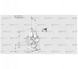 VAH1E20R/20R05HEVWR/PP/PP (88102607) Клапан с регулятором расхода Kromschroder