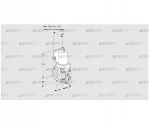 VAS2T32/-N/NWGL (88015122) Газовый клапан Kromschroder