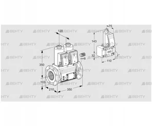 VCS8100F05NNWR3E/PPZ-/PPEP (88207004) Сдвоенный газовый клапан Kromschroder