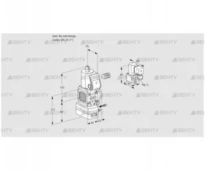 VAG1-/25R/NWAE (88029008) Газовый клапан с регулятором соотношения Kromschroder