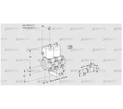 VCG1E25R/25R05NGKWL/-4PP/3--2 (88100753) Клапан с регулятором соотношения Kromschroder