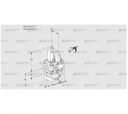 VAH1E25R/25R05HEVWR/PP/PP (88100667) Клапан с регулятором расхода Kromschroder