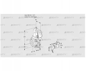 VAS3T40/-N/NKGR (88028576) Газовый клапан Kromschroder