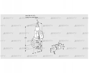 VAS1T15/-N/LQSR (88028266) Газовый клапан Kromschroder