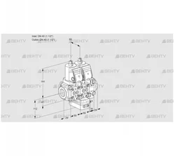 VCH2T40N/40N05NHAVQGR/PPPP/PPPP (88100899) Клапан с регулятором расхода Kromschroder